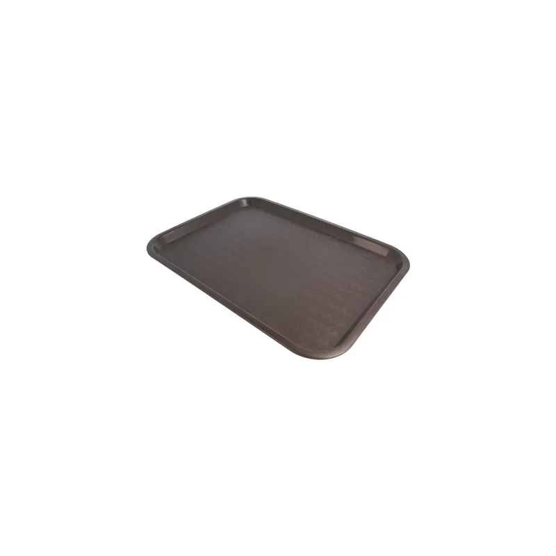 PLATEAU FAST FOOD   30,4x41,4x1,8 CM CHOCOLAT PP (1 UNITÉ)