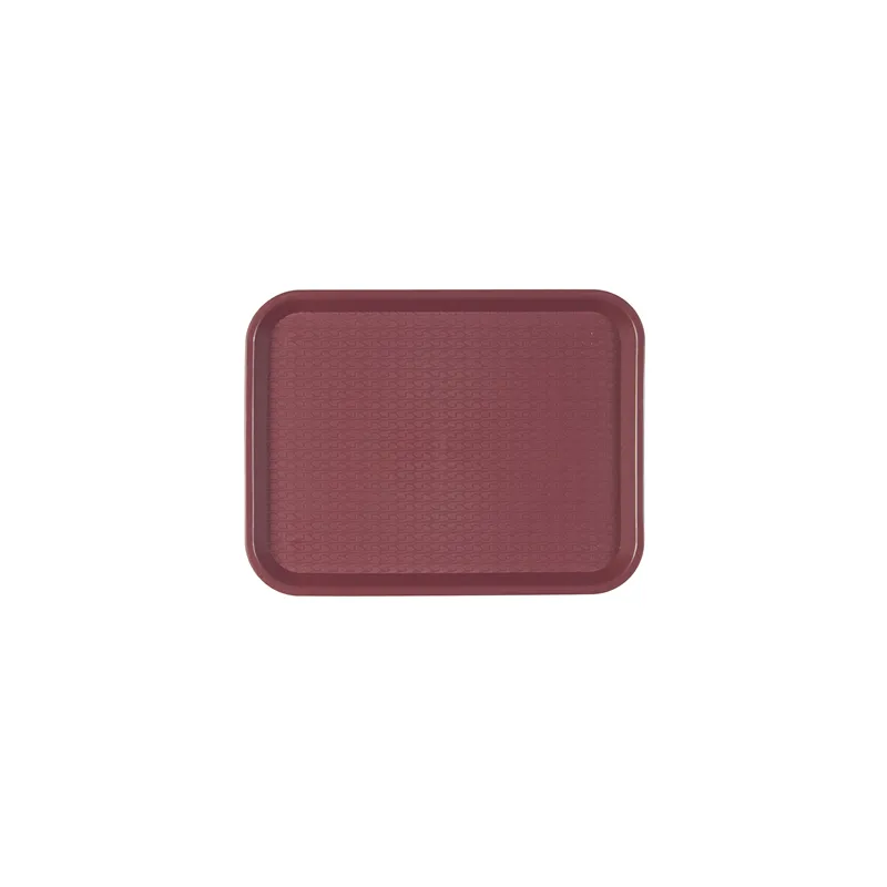 PLATEAU FAST FOOD   35,5x45,3x2,4 CM BORDEAUX PP (1 UNITÉ)