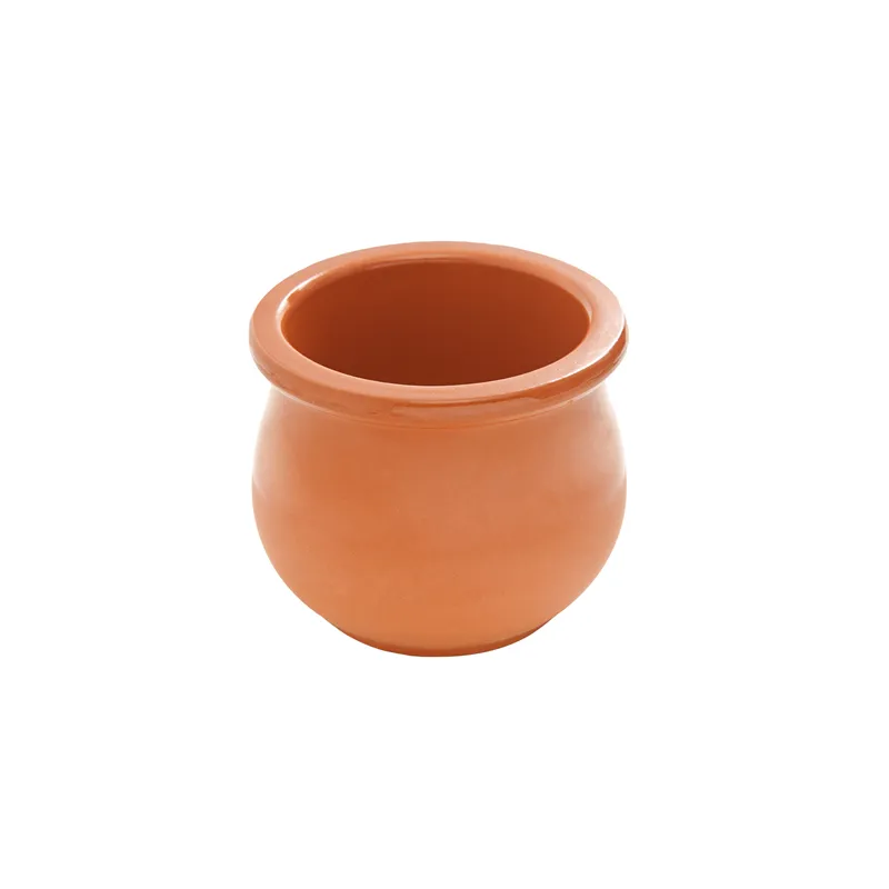 RÉCIPIENTS EN FAÏENCE POUR FROMAGE BLANC  180 ML Ø 8x6,7 CM MARRON ROUGEATRE CERAMIQUE (50 UNITÉ)
