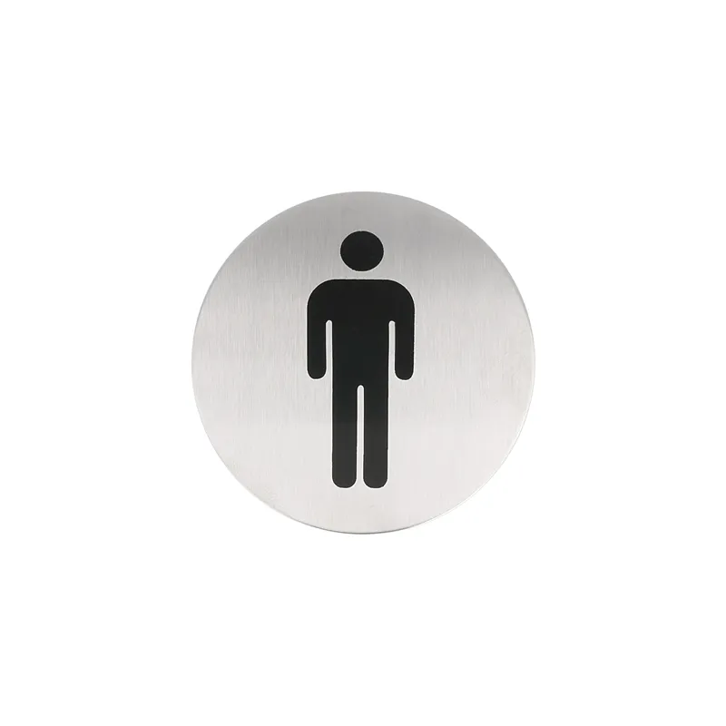 PLAQUE AUTO-ADHESIVE "MESSIEURS" Ø 7,5 CM ARGENTE INOX (1 UNITÉ) PLAQUE AUTO-ADHESIVE "MESSIEURS" Ø 7,5 CM ARGENTE INOX (1 UNITÉ)