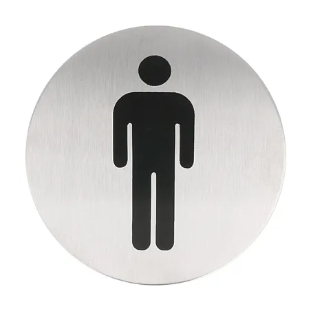 PLAQUE AUTO-ADHESIVE "MESSIEURS"