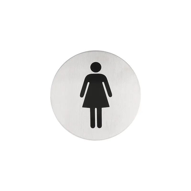 PLAQUE AUTO-ADHESIVE "DAMES" Ø 7,5 CM ARGENTE INOX (1 UNITÉ) PLAQUE AUTO-ADHESIVE "DAMES" Ø 7,5 CM ARGENTE INOX (1 UNITÉ)
