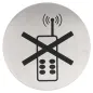 PLAQUE AUTO-ADHESIVE "PAS DE TELEPHONE"