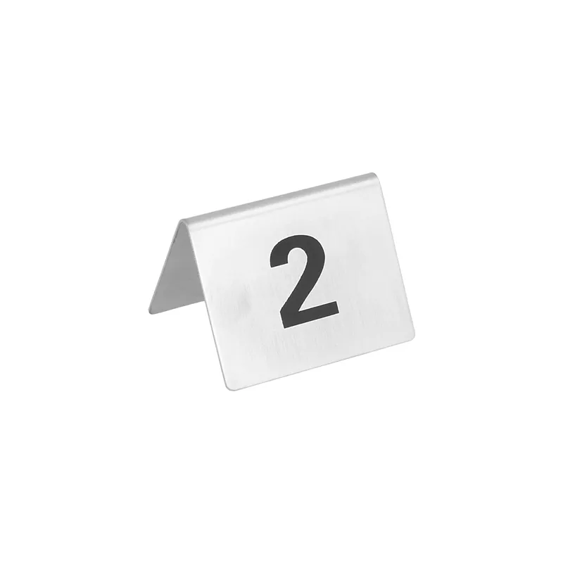 NUMÉROS DE TABLE DU 1 AU 25   5,2x4,2 CM ARGENTE INOX (1 UNITÉ)