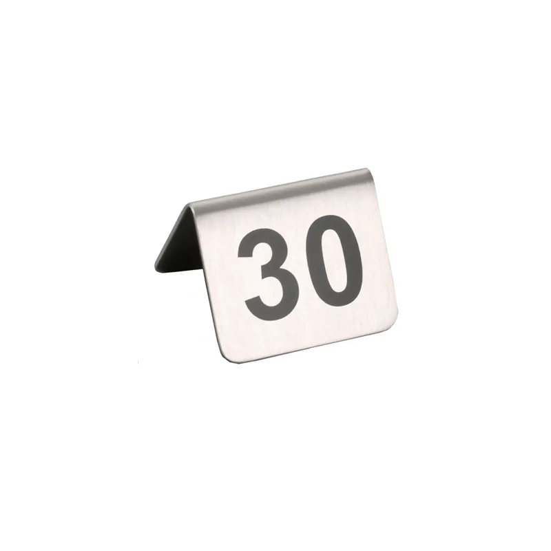 NUMÉROS DE TABLE DU 26 AU 50   5,2x4,2 CM ARGENTE INOX (1 UNITÉ)