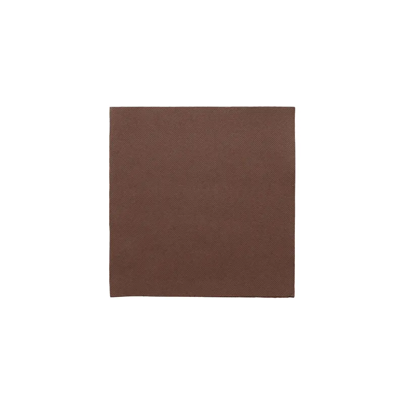 SERVIETTES ECOLABEL DOUBLE POINT  18 G/M2 39x39 CM CHOCOLAT OUATE (1200 UNITÉ)