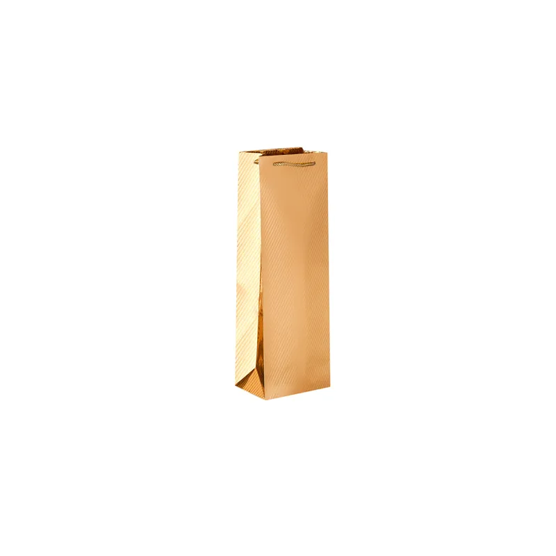 10 U. SACS BOUTEILLES MÉTALLISÉS  120 g/m2 12,3+7,8x36 CM DORE PAPIER (1 UNITÉ)