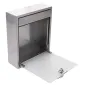 BOÎTE À LETTRES, RÉCEPETION HOTEL 26x9x31 CM ARGENTE ACIER (1 UNITÉ) BOÎTE À LETTRES, RÉCEPETION HOTEL