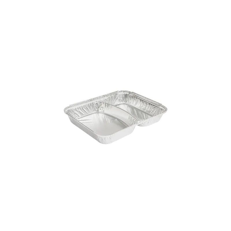 RÉCIPIENTS 2 COMPARTIMENTS  350/480 ML 22,7x17,7x3 CM ALUMINIUM (800 UNITÉ)