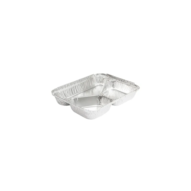RÉCIPIENTS 3 COMPARTIMENTS  380/220/160 ML 22,7x17,7x3 CM ALUMINIUM (800 UNITÉ)