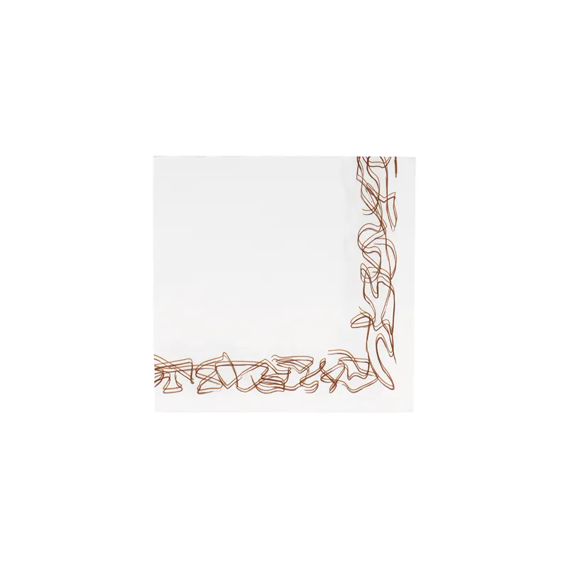 SERVIETTES ECOLABEL DOUBLE POINT 'ARISTAS' 18 G/M2 40x40 CM BLANC OUATE (1200 UNITÉ)