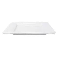 ASSIETTES CARRÉES 20x20 CM BLANC PORCELAINE (24 UNITÉ)