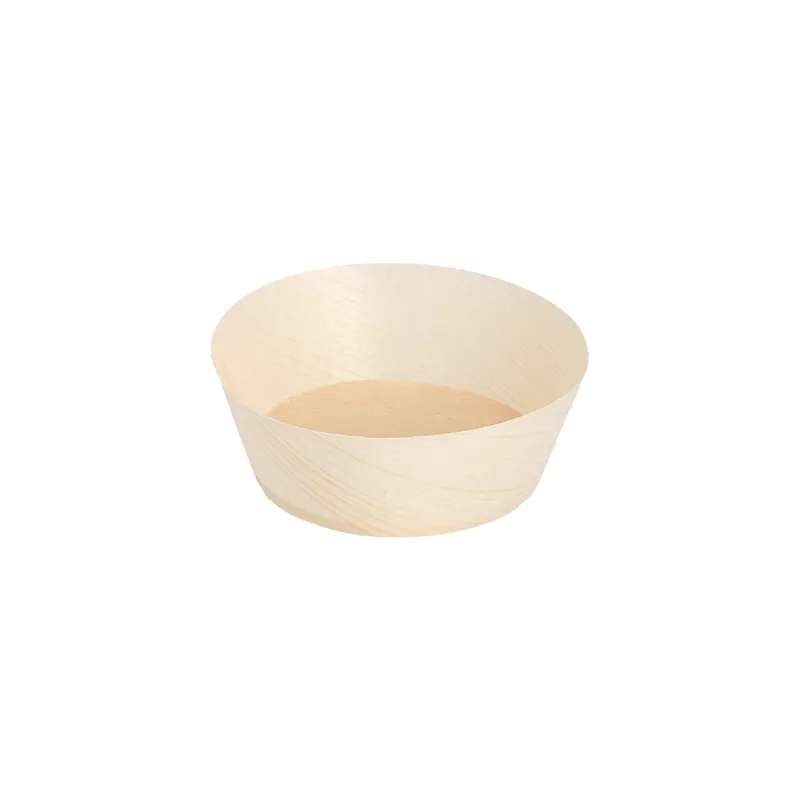 POTS EN FEUILLE DE PEUPLIER WOOD  Ø 7x2,5 CM NATUREL BOIS (100 UNITÉ)