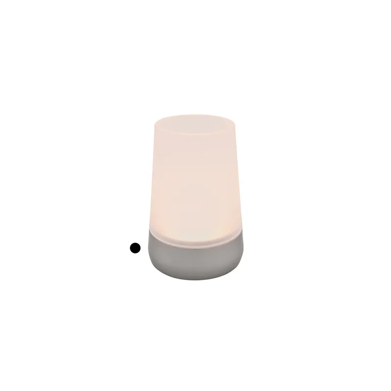 BASES LAMPE DE TABLE "CONE"   Ø 8x12 CM ARGENTE METAL (6 UNITÉ)