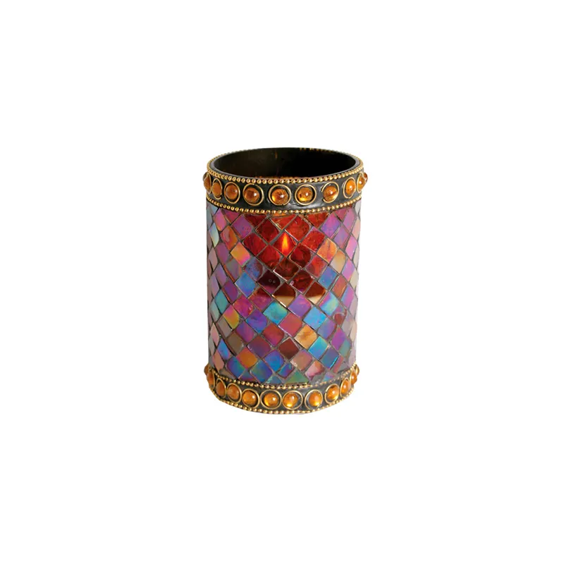 LAMPES DE TABLE "MOROCCO"   Ø 7,5x13 CM ASSORTI VERRE (6 UNITÉ)