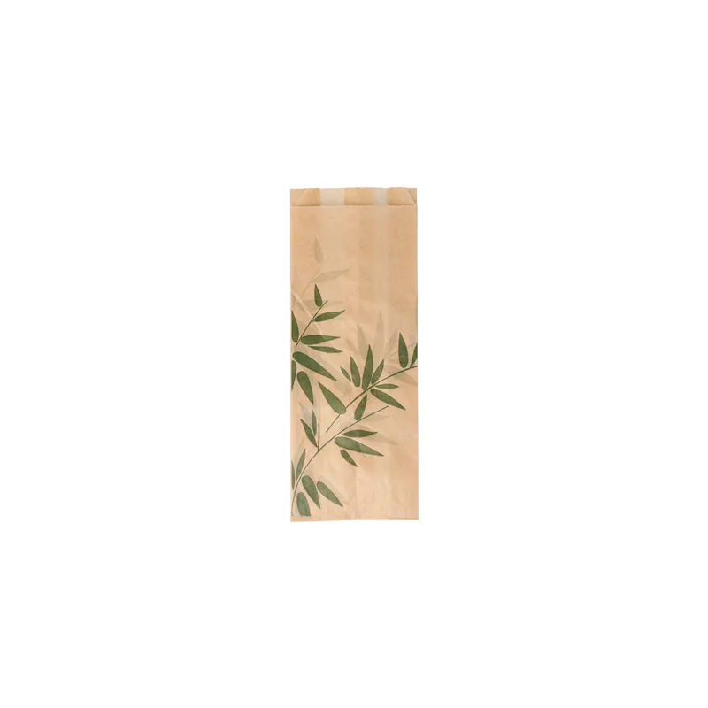 SACS SANDWICHS FEEL GREEN  34 G/M2 9+4x22 CM NATUREL PARCH.INGRAISSABLE (500 UNITÉ)