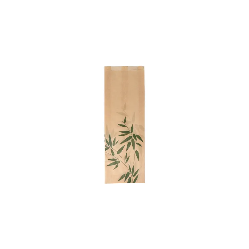 SACS BAGUETTTE GARNI FEEL GREEN  34 G/M2 12+4x35 CM NATUREL PARCH.INGRAISSABLE (500 UNITÉ)