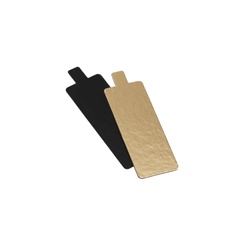 CARTONS PÂTISSERIE DEUX FACES  950 G/M2 4,5x13 CM OR/NOIR CARTON (250 UNITÉ)
