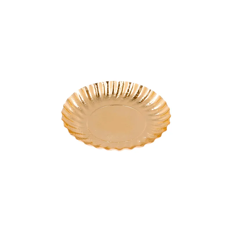 MINI PLATEAUX 400 G/M2 Ø 9 CM DORE CARTON (100 UNITÉ) MINI PLATEAUX 400 G/M2 Ø 9 CM DORE CARTON (100 UNITÉ)