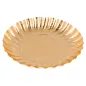 MINI PLATEAUX 400 G/M2 Ø 9 CM DORE CARTON (100 UNITÉ) MINI PLATEAUX