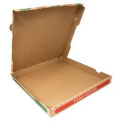 BOÎTES À PIZZA 350 G/M2 32x32x3,5 CM NATUREL CARTON MICROCANAL (100 UNITÉ)