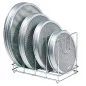 RACK POUR CERCLES GRILLES PIZZA 37x22x25 CM ARGENTE FER (1 UNITÉ) RACK POUR CERCLES GRILLES PIZZA