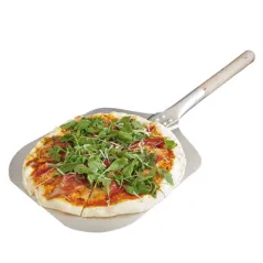 PELLE PIZZA BORDURES AIGUISÉES   30,5x35,6x69 CM ARGENTE ALUMINIUM (1 UNITÉ)