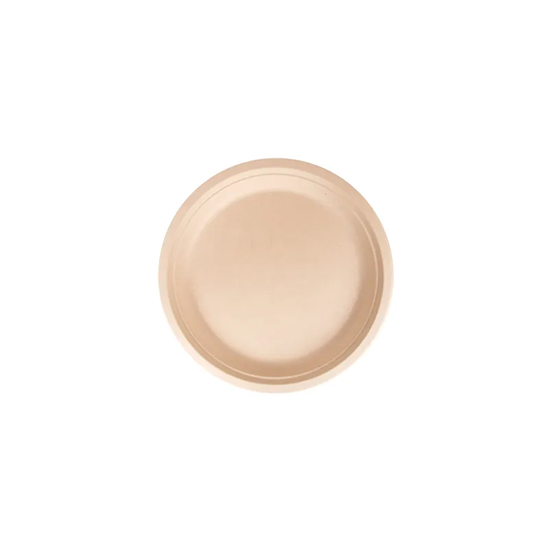 ASSIETTES BIONIC  Ø 30x2,5 CM NATUREL BAGASSE (200 UNITÉ)