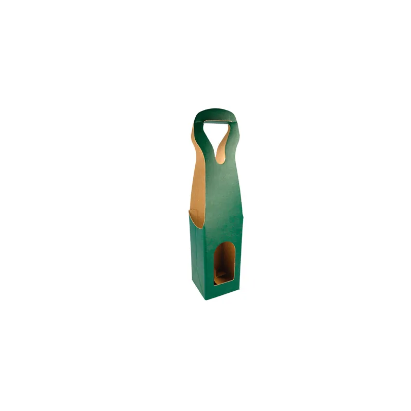 100 U. BOITE 1 BOUTEILLE  9x9x41 CM VERT CARTON (100 UNITÉ)