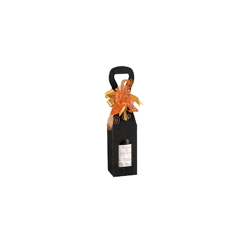 100 U. BOÎTES 1 BOUTEILLE   9x9x41 CM NOIR CARTON (100 UNITÉ)