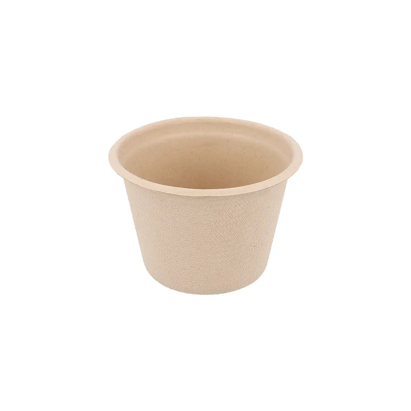 POTS BIONIC 140 ML Ø 7,7x5,3 CM NATUREL BAGASSE (1000 UNITÉ)