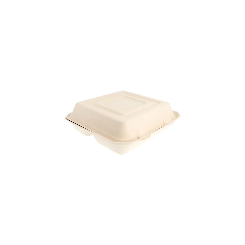 COQUILLES "L" 3 COMPART. BIONIC 940 ML 25x25x7,5 CM NATUREL BAGASSE (250 UNITÉ)