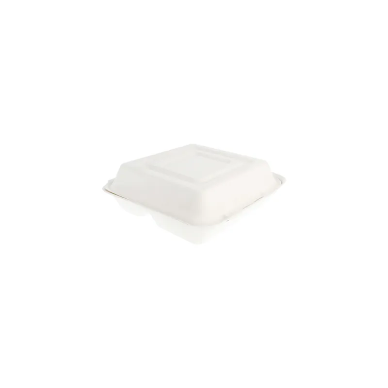 COQUILLES "L" 3 COMPART. BIONIC 940 ML 25x25x7,5 CM BLANC BAGASSE (250 UNITÉ)