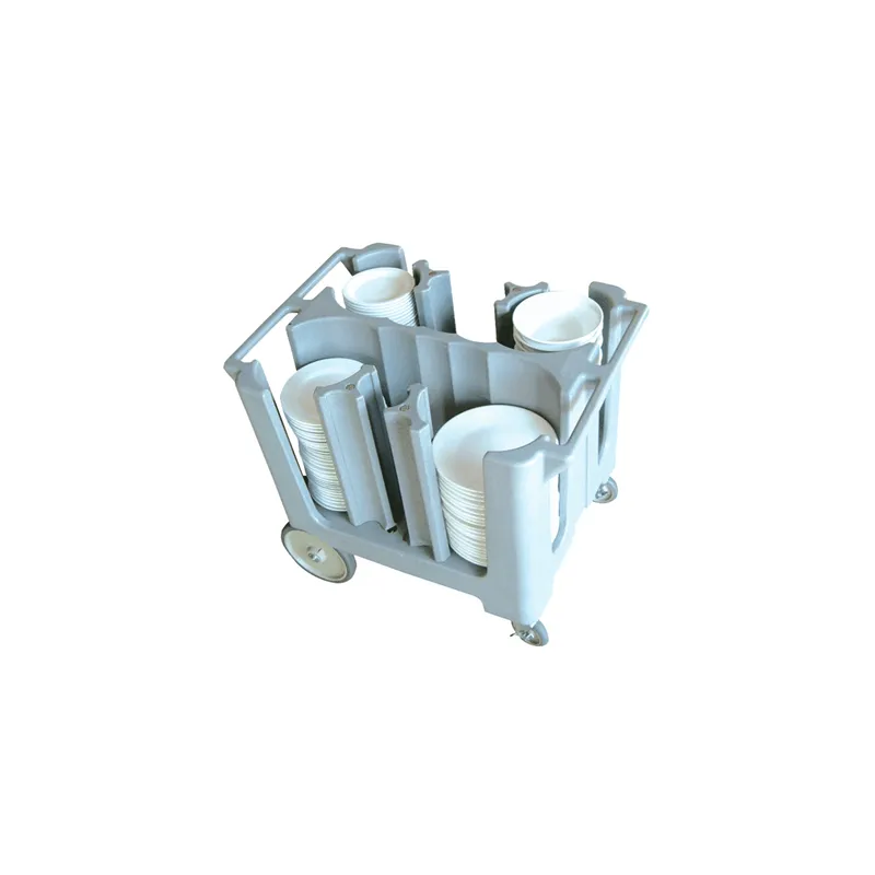 CONTENEUR ASSIETTES AVEC ROUES   102x80,3x82 CM GRIS PVC (1 UNITÉ)