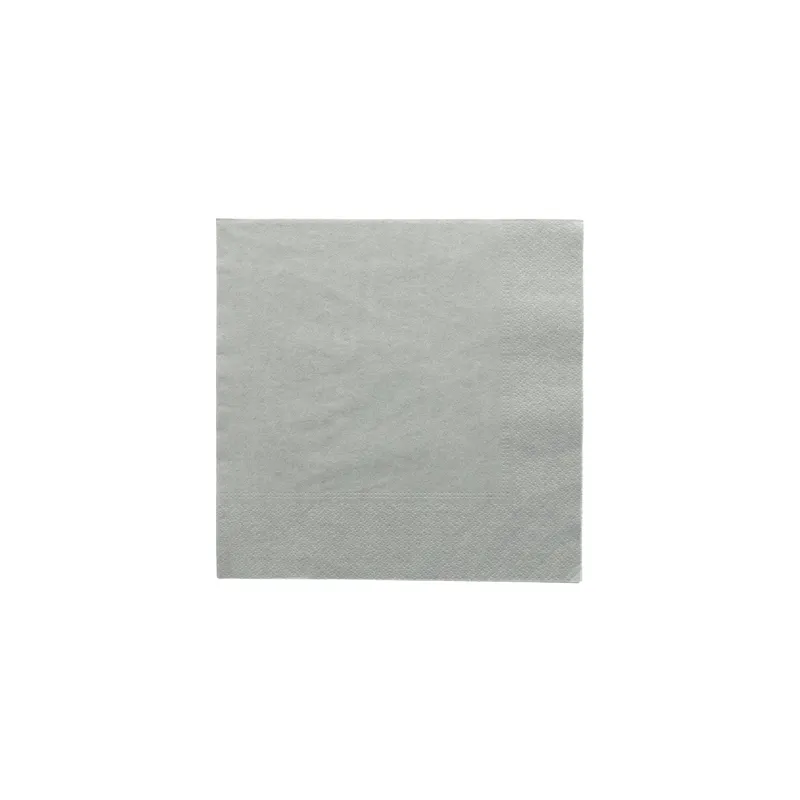 SERVIETTES ECOLABEL 2 PLIS  18 G/M2 39x39 CM GRIS OUATE (1600 UNITÉ)