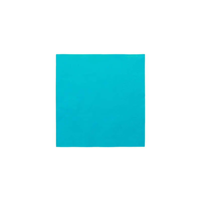 SERVIETTES ECOLABEL 2 PLIS 18 G/M2 39x39 CM BLEU TURQUOISE OUATE (1600 UNITÉ) SERVIETTES ECOLABEL 2 PLIS 18 G/M2 39x39 CM BLEU TURQUOISE OUATE (1600 UNITÉ)