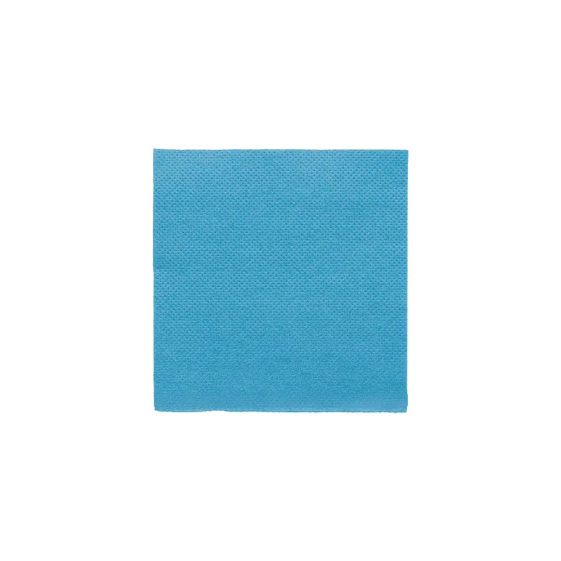SERVIETTES ECOLABEL DOUBLE POINT  18 G/M2 20x20 CM BLEU TURQUOISE OUATE (2400 UNITÉ)