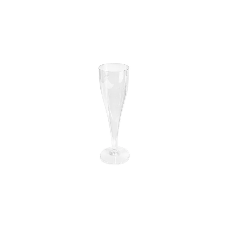 FLÛTES INJECTÉES "CHAMPAGNE"  125 ML Ø 4,9x20 CM TRANSPARENT CRISTAL PS (100 UNITÉ)