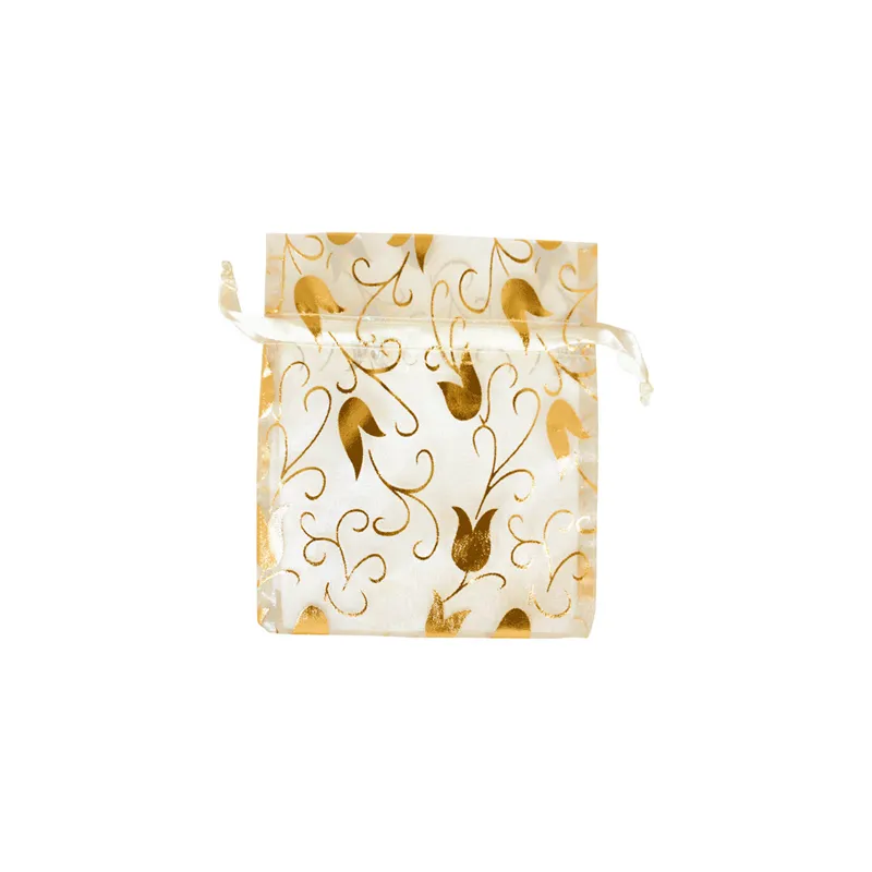 48 U. SACHETS ORGANDY AVEC FERMETURE   12,5x11 CM DORE MICROFIBRE (1 UNITÉ)