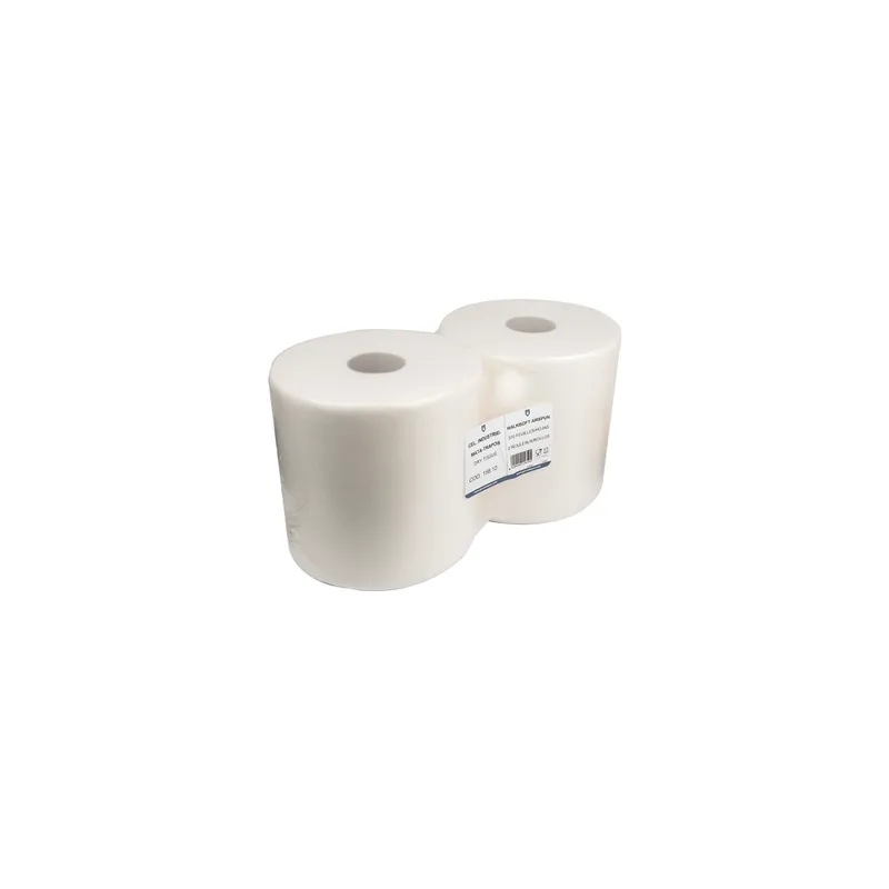 CHIFFONS 1 COUCHE - 370 FEUILLES  55 G/ M2 Ø 26x26 CM BLANC AIRLAID (2 UNITÉ)