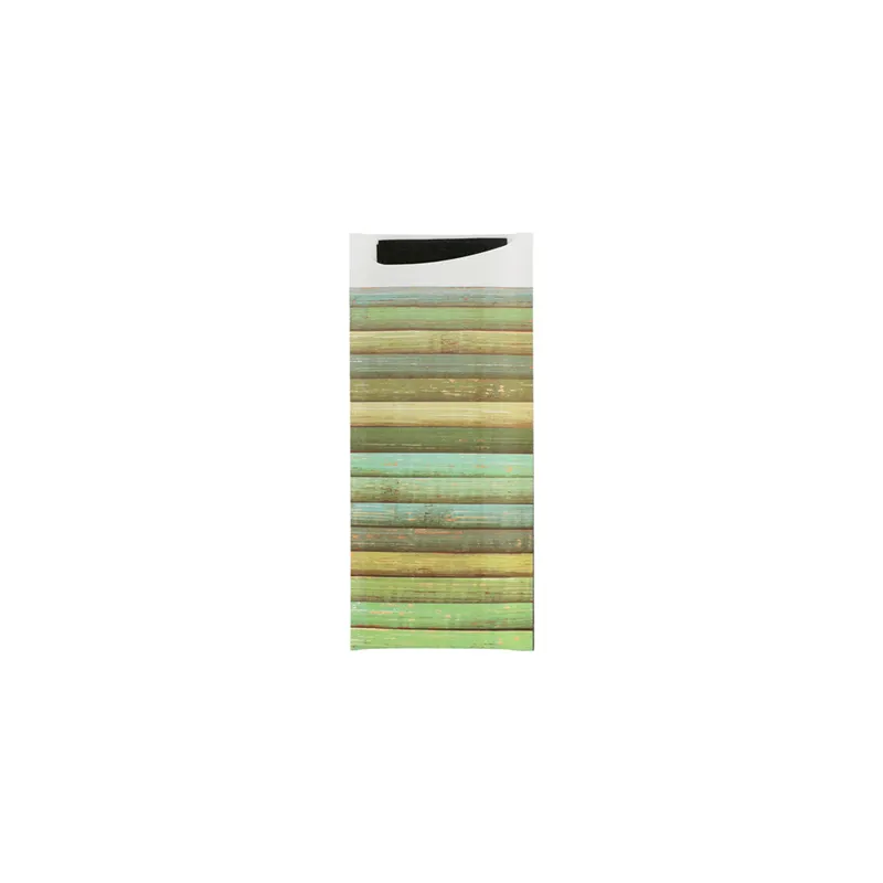 SACS COUVERTS + SERVIETTE JUST IN TIME  90 + 10PE G/M2 8,5x19,5 CM NOIR AIRLAID (250 UNITÉ)
