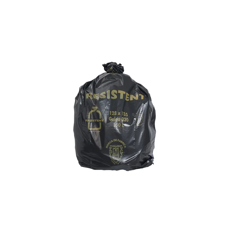 10 U. SACS POUBELLE  250 L 80µ 128x135 CM NOIR LDPE (5 UNITÉ)