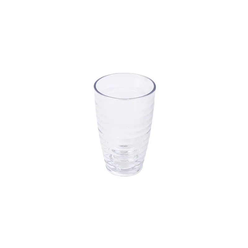 GOBELETS AVEC RELIEF  380 ML Ø 8/5,1x12,8 CM TRANSPARENT POLYCARBONATE (72 UNITÉ)
