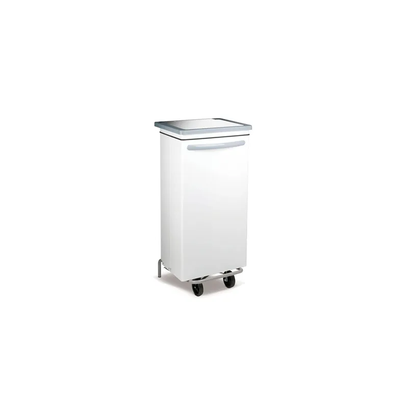 CONTENEUR MOBILE AVEC PÉDALE 100 L 47x42x97 CM BLANC METAL (1 UNITÉ) CONTENEUR MOBILE AVEC PÉDALE 100 L 47x42x97 CM BLANC METAL (1 UNITÉ)
