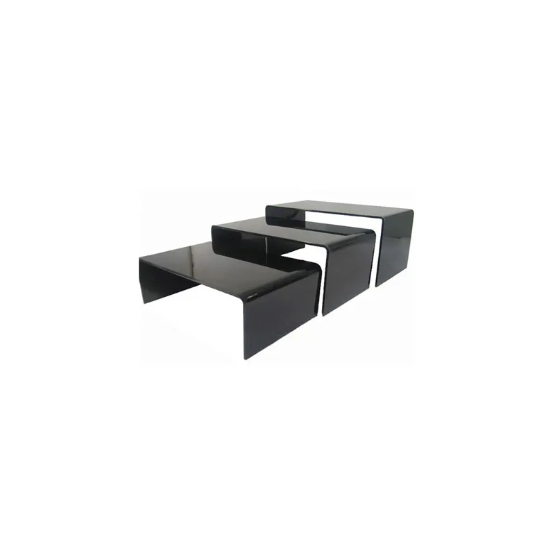 3 U. STANDS BUFFET 30x15x6/9/11 CM NOIR ACRYLIQUE (1 UNITÉ) 3 U. STANDS BUFFET 30x15x6/9/11 CM NOIR ACRYLIQUE (1 UNITÉ)