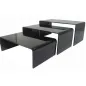 3 U. STANDS BUFFET 30x15x6/9/11 CM NOIR ACRYLIQUE (1 UNITÉ) 3 U. STANDS BUFFET