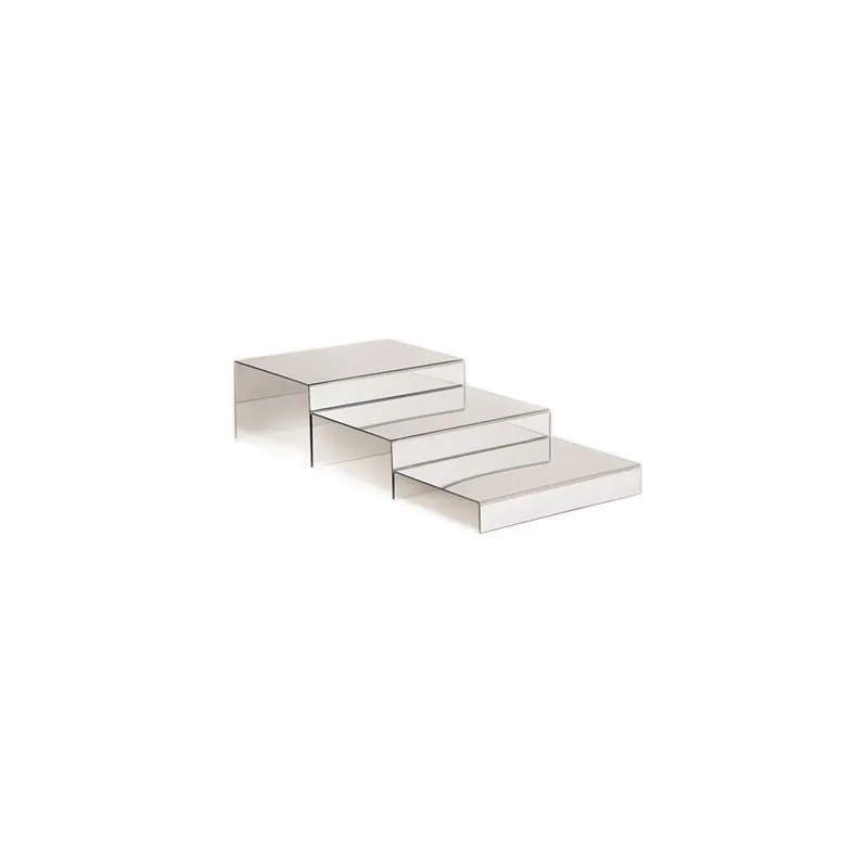 3 U. STANDS BUFFET MIROIR   30x25x2,5/7,5/13 CM ACRYLIQUE (1 UNITÉ)