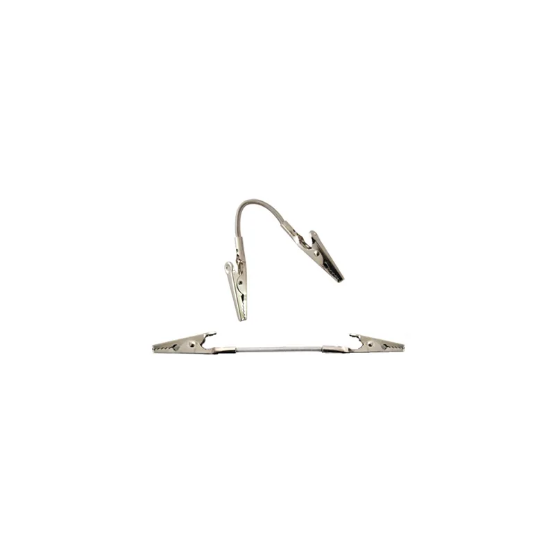 PORTE ÉTIQUETTES DOUBLE "ALLIGATOR"   1x15,5 (h) CM ARGENTE INOX (12 UNITÉ)