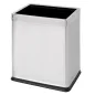CORBEILLE CHAMBRES, RECTANGULAIRE 9 L 22,5x16,5x27 CM ARGENTE INOX (1 UNITÉ) CORBEILLE CHAMBRES, RECTANGULAIRE