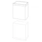 CORBEILLE CHAMBRES, RECTANGULAIRE 9 L 22,5x16,5x27 CM ARGENTE INOX (1 UNITÉ) CORBEILLE CHAMBRES, RECTANGULAIRE